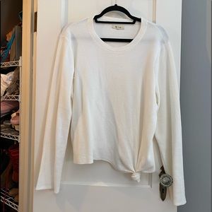 Madewell knotted top size large cream colored